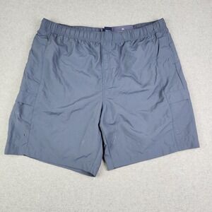 Croft & Barrow Swim Trunks Shorts Mens XL‎ Gray Cargo Nylon Mesh Lined Outdoor